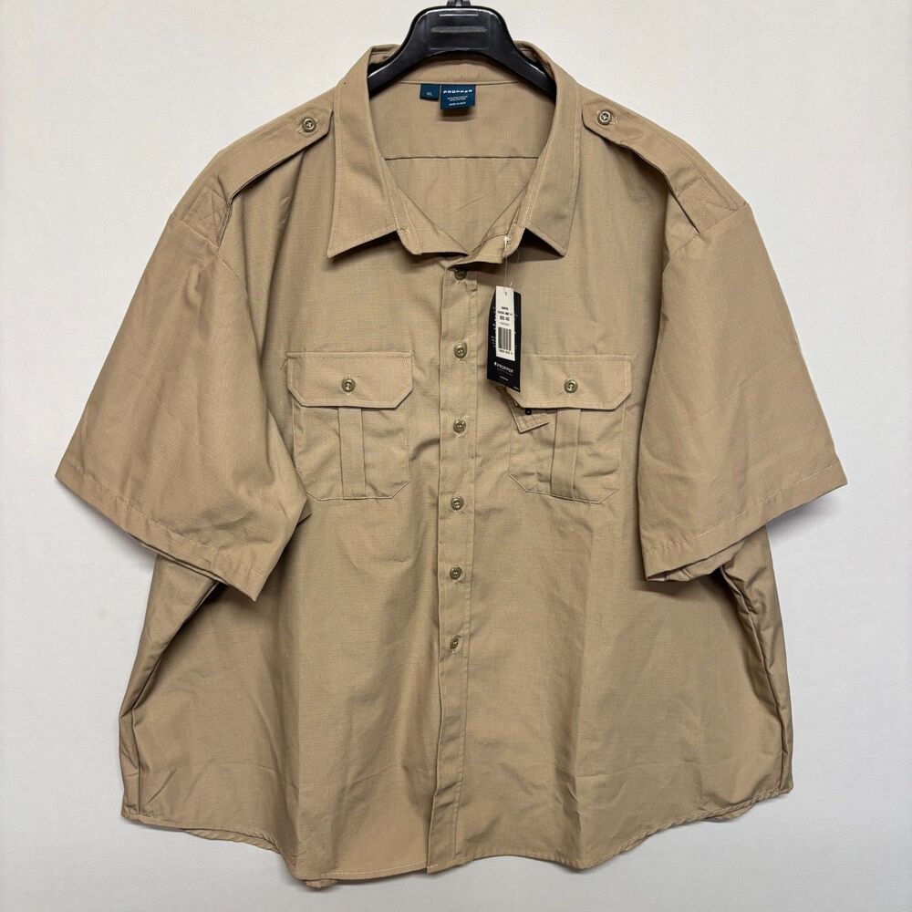 NWT Propper Men Size 4XL Short Sleeve Ripstop Tactical Shirt C145 -16